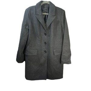 International Concepts Wool Coat with Notch Lapels‎ Large